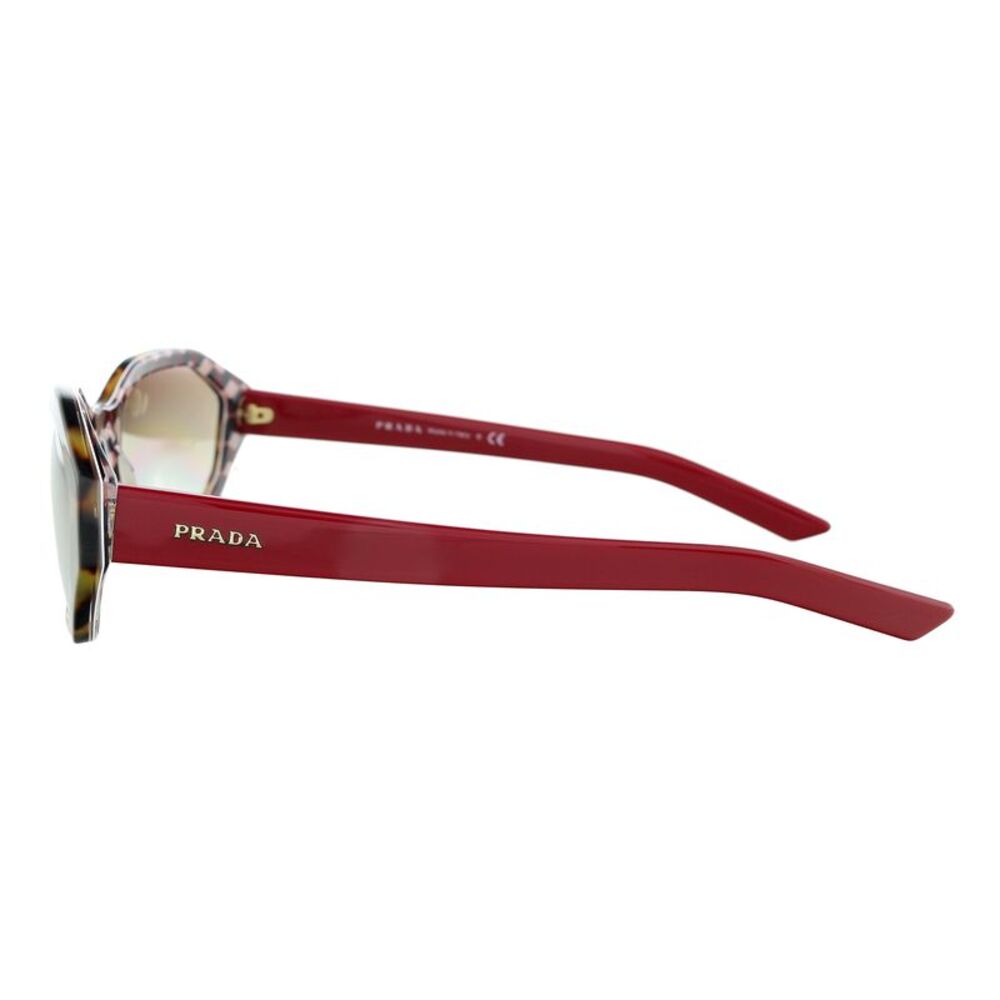 Prada 0PR 20VS 5144O0 Tortoise/Red Oval Sunglasses - Picture 3 of 5